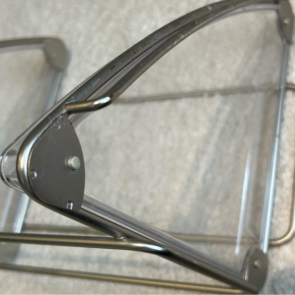 Two Tier Clear Corner Shelves - Set of 2 - Picture 4 of 16